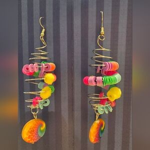 MiJA GLiTZ Colorful Spiral Dangle Earrings